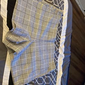 LOFT black and white plaid shorts size 12